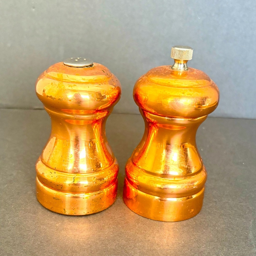 Olde Thompson Copper Tone Pepper Mill & Salt Shaker FRENCH COUNTRY FARMHOUSE